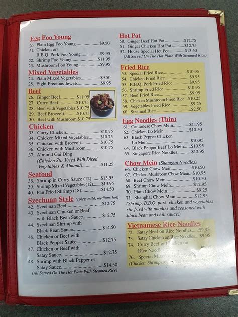 Menu at Peking Garden Family Restaurant, Gravelbourg