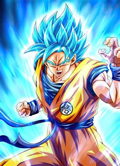 Download wallpaper 840x1160 dragon ball, son goku, blue power, iphone 4 ...