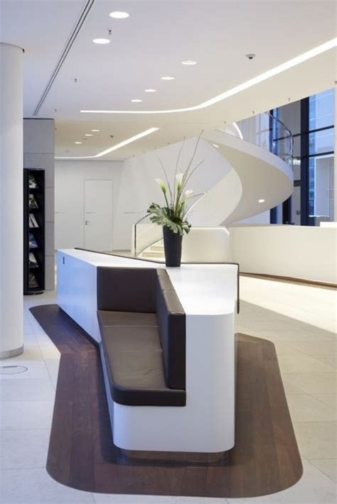 Potential reception desk/waiting area design | Office interior design modern, Modern office ...