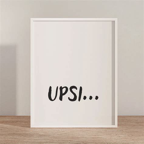 Poster upsi, Black and White, Typography, Simple Design, Scandi Style - Etsy