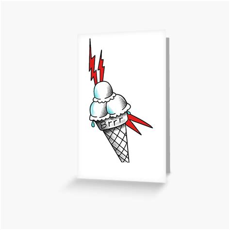 "brrr ice cream" Greeting Card for Sale by elchicodelab | Redbubble