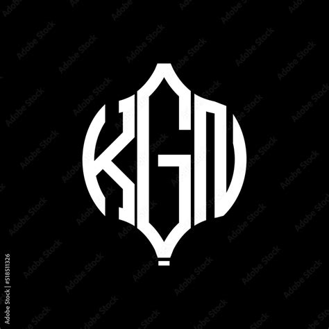 KGN letter logo. KGN best black background vector image. KGN Monogram logo design for ...