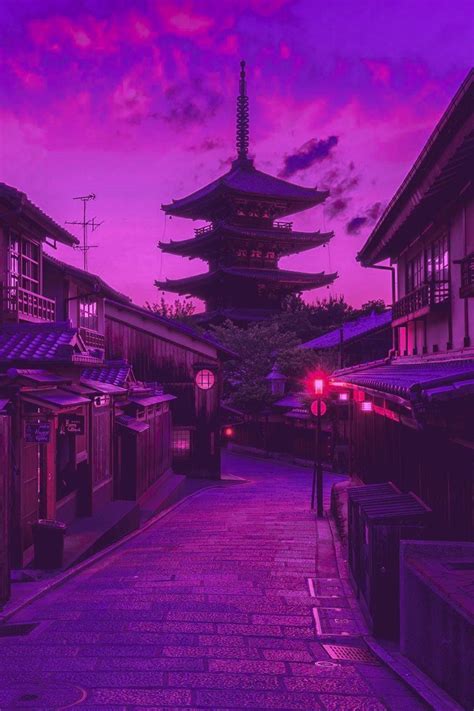 Purple Japanese Wallpaper - Green Wallpaper