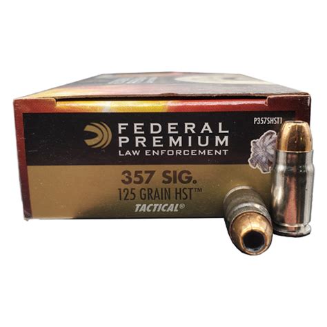 357 Sig - Federal LE 125 Gr. HST Jacketed Hollow Point | Velocity ...