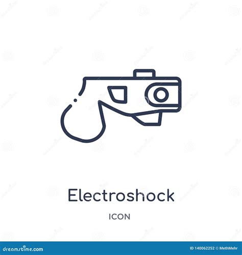 Linear Electroshock Weapon Icon from Law and Justice Outline Collection. Thin Line Electroshock ...