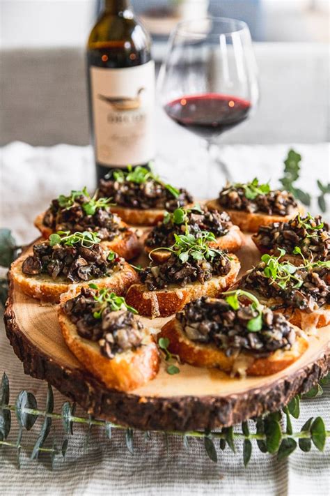 Mushroom Bruschetta with Gruyere and Thyme - Fork in the Kitchen