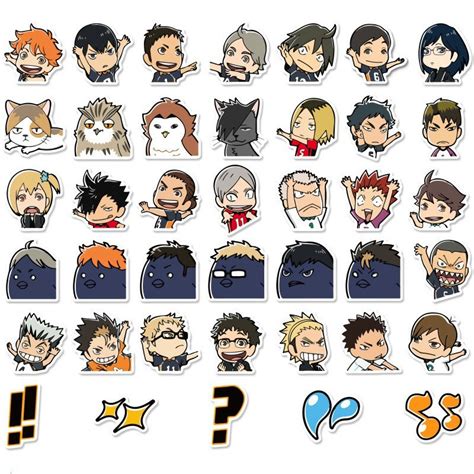 HAIKYUU OFFICIAL ART STICKERS (40pcs) Anime Series DIY Decal Waterproof ...