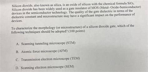 Solved Silicon dioxide, also known as silica, is an oxide of | Chegg.com