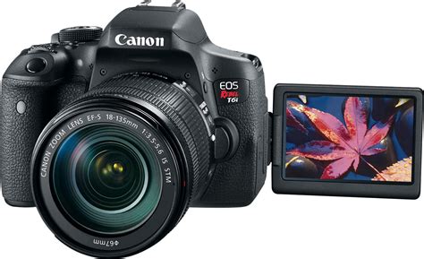 Best Buy: Canon EOS Rebel T6i DSLR Camera with 18-55mm and 55-250mm Lenses Black 0591C097