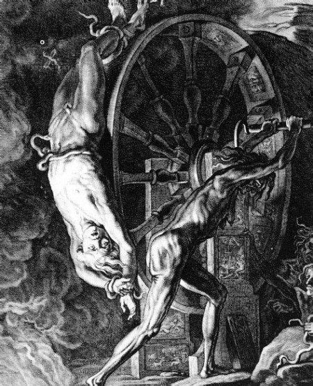 ''Ixion in Tartarus'' by Michel de Morolles {1655} | Horror art, Hell on wheels, Ovid