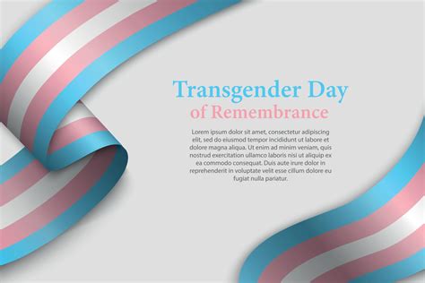 Waving ribbon or banner with Transgender pride flag 11171437 Vector Art ...