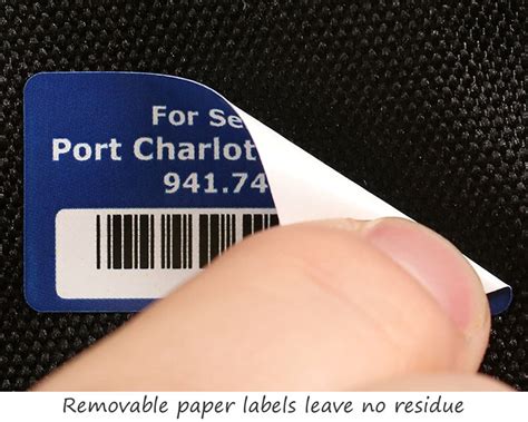 Removable Barcode Labels