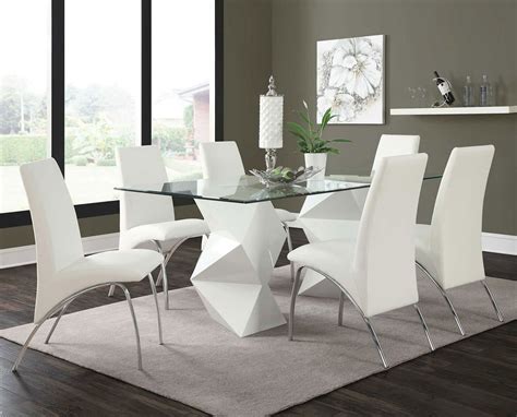 Ophelia Dining Room Set (Glossy White) - Formal Dining Sets - Dining ...