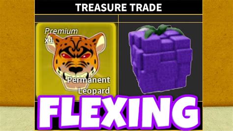 Flexing PERMANENT LEOPARD and DARK BLADE in Blox Fruits Trading - YouTube