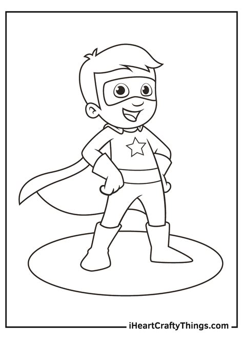 Superheroes Colouring Pages Printable