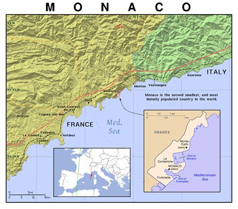 Large political map of Monaco. Monaco large political map | Vidiani.com ...