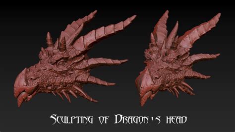 Sculpting of Dragon's head (Soft: Blender 2.74) - YouTube