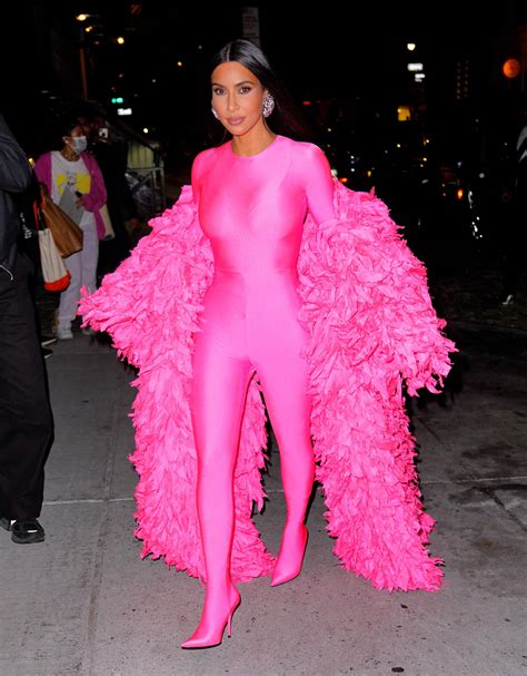 Kim Kardashian Wore Three Hot Pink Balenciaga Looks to Host SNL | Vogue