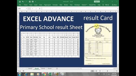 school report card and result sheet format excel - YouTube