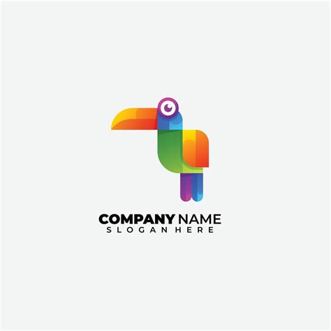 toucan logo gradient colorful design icon 17063332 Vector Art at Vecteezy