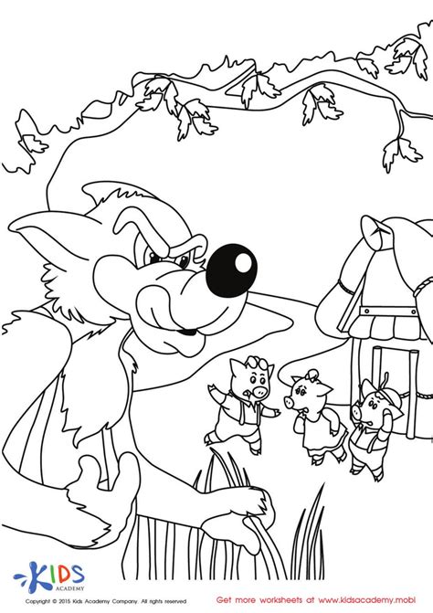 Three Little Pigs Coloring Pages Printable