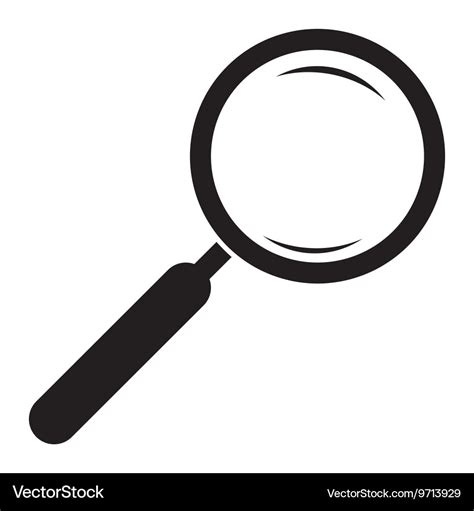 Magnifying glass icon magnifier isolated Vector Image