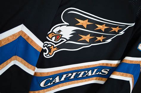 Capitals Reverse Retro 2.0 jersey features the Screaming Eagle on black ...