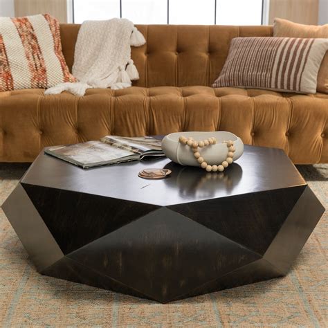 The Uttermost Volker Coffee Table with its modern geometry brings a cool, contemporary flai ...