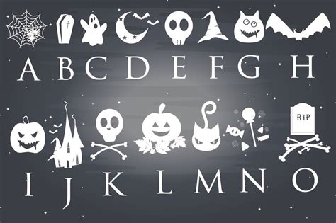 Halloween Dingbats Font (151178) | Dingbats | Font Bundles