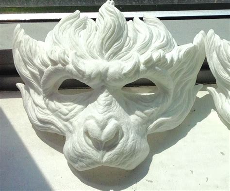 DIY SARU Mask White Non Painted Monkey Mask Monkey King - Etsy