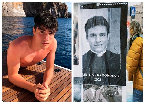 Edoardo Santini, the only one who could appear in the 'fake' calendar of handsome priests ...