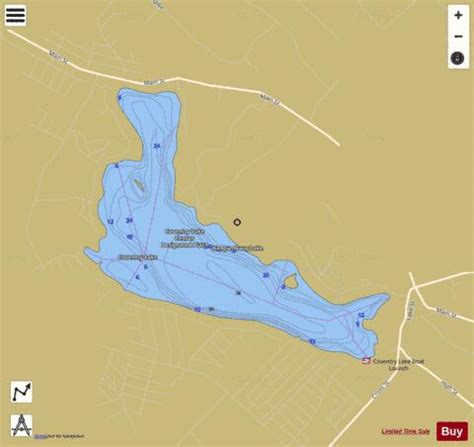 Coventry Lake Fishing Map | Nautical Charts App