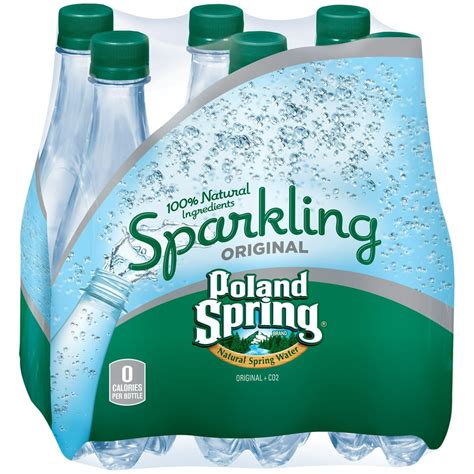 Poland Spring Natural Sparkling Water, 16.9 Fl. Oz., 6 Count - Walmart ...