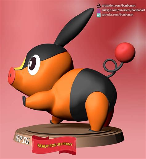 Tepig - Pokemon Go 3D Model by Bon Bon Art