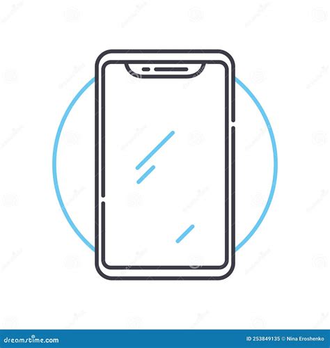 Mobile Line Icon, Outline Symbol, Vector Illustration, Concept Sign Stock Vector - Illustration ...