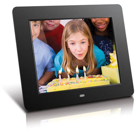 Aluratek 8" Digital Photo Frame with 4GB Memory ADMPF108F B&H