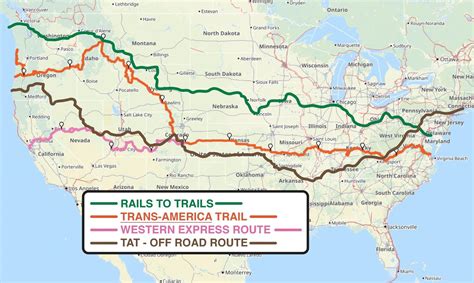 4 great cross country trails through the US : r/bicycletouring