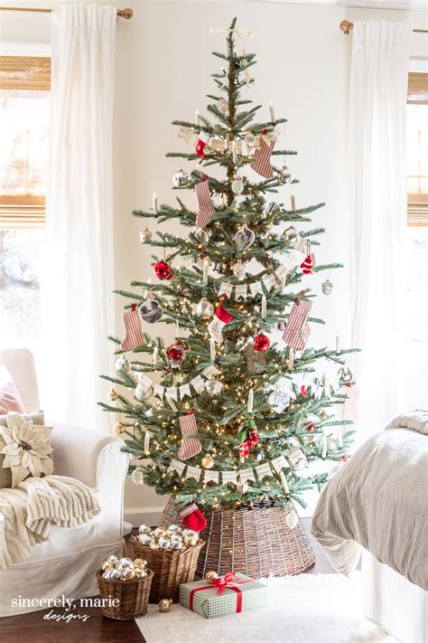 Our Bedroom's Old Fashioned Christmas Tree - Sincerely, Marie Designs