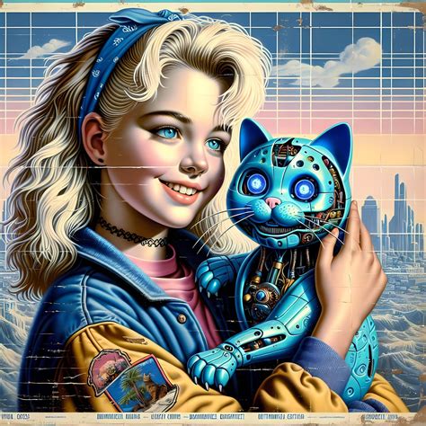 Blue Ceramic Shell Cyborg Cat 🤖😼🩵 v2 - AI Generated Artwork - NightCafe Creator