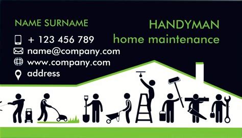 Get Our Printable Handyman Business Cards Templates | Handyman business, Free business card ...