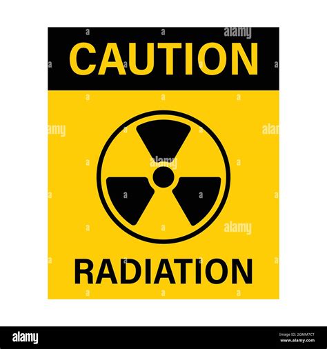 Caution nuclear radiation warning icon vector radioactive symbol atomic sign for graphic design ...