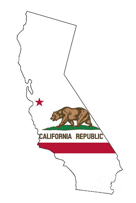 California State Outline Map and Flag Jigsaw Puzzle by Bigalbaloo Stock - Pixels