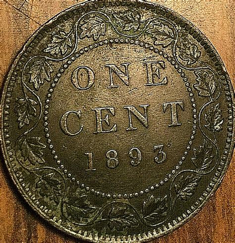 1893 CANADA LARGE CENT PENNY LARGE 1 CENT COIN - Excellent example! - Large Cents