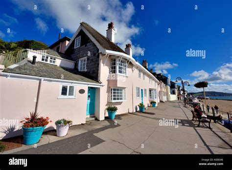 Seaside holiday cottages Lyme Regis Dorset England UK Stock Photo - Alamy