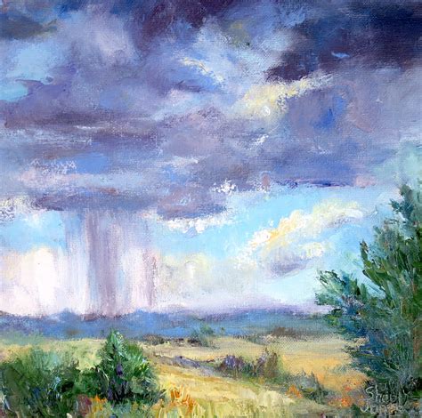 Rain Landscape Painting at PaintingValley.com | Explore collection of ...