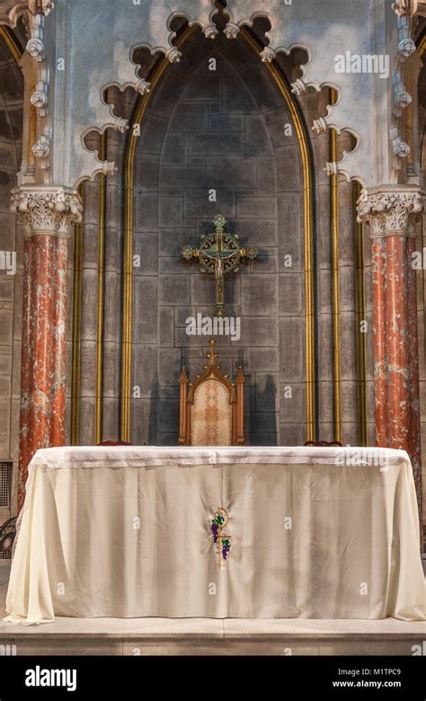 Inside of a church showing the altar. The church is Church of the Incarnation Roman Catholic ...