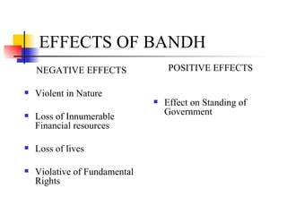 Legality of bandh | PPT