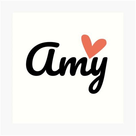 Amy Name Art Prints | Redbubble