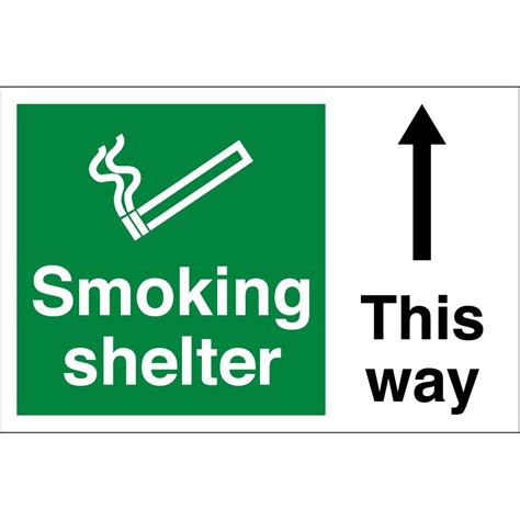 Smoking Shelter Arrow Up Signs - from Key Signs UK