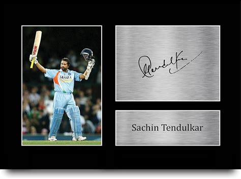 HWC Trading Sachin Tendulkar A4 Unframed Signed Printed Autograph Picture Print Photo Display ...